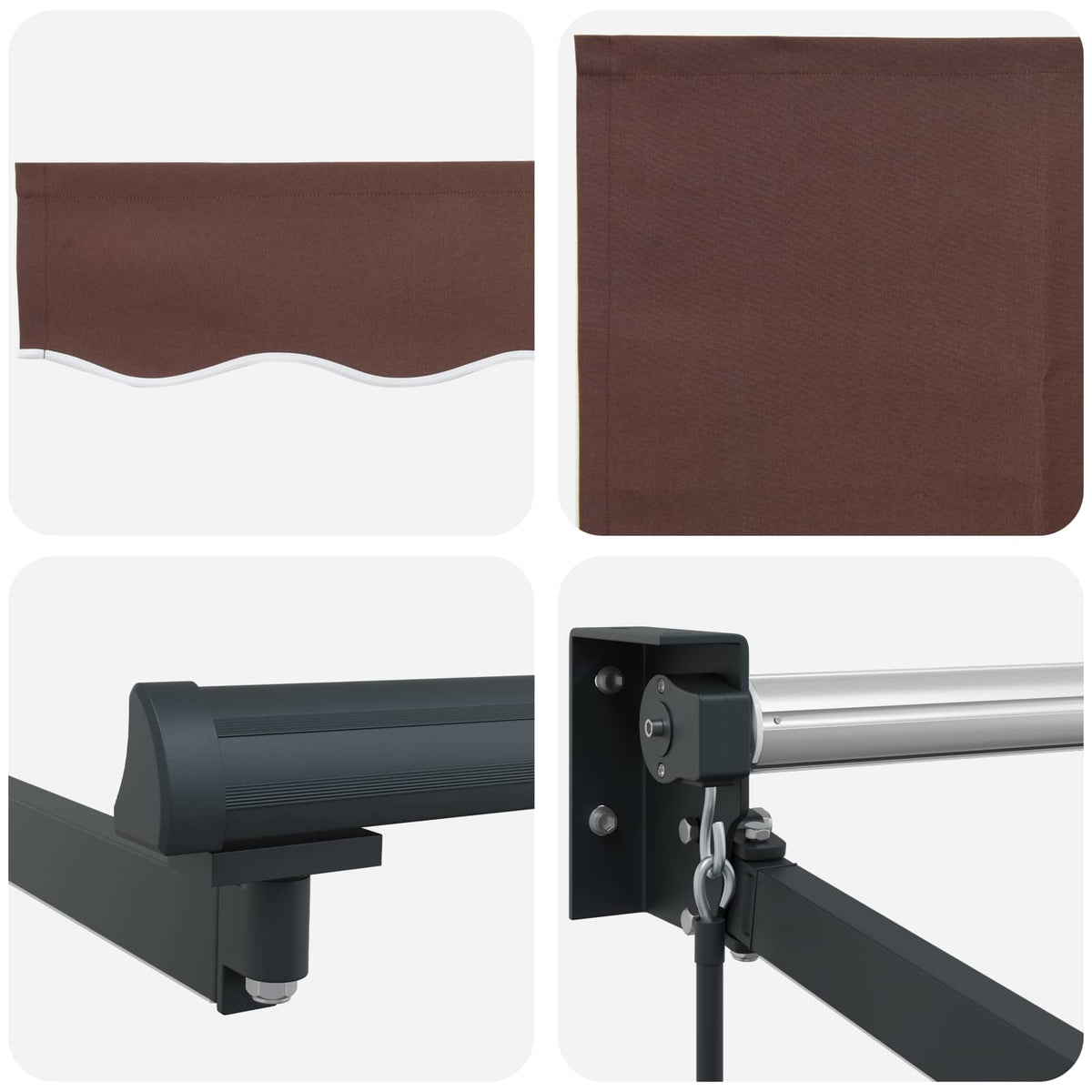 vidaXL Manual Retractable Awning with LEDs 4 x 2 m