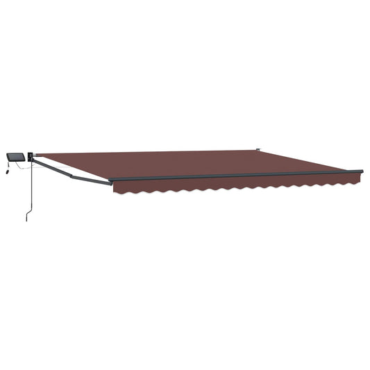 vidaXL Manual Retractable Awning with LEDs 4 x 2 m