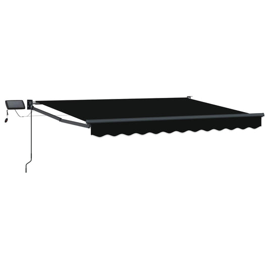 vidaXL Manual Retractable Awning with LEDs 3 x 2.5 m