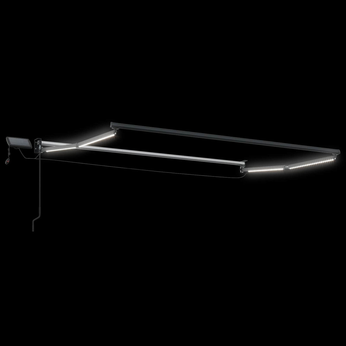 vidaXL Manual Retractable Awning with LEDs 3 x 2.5 m