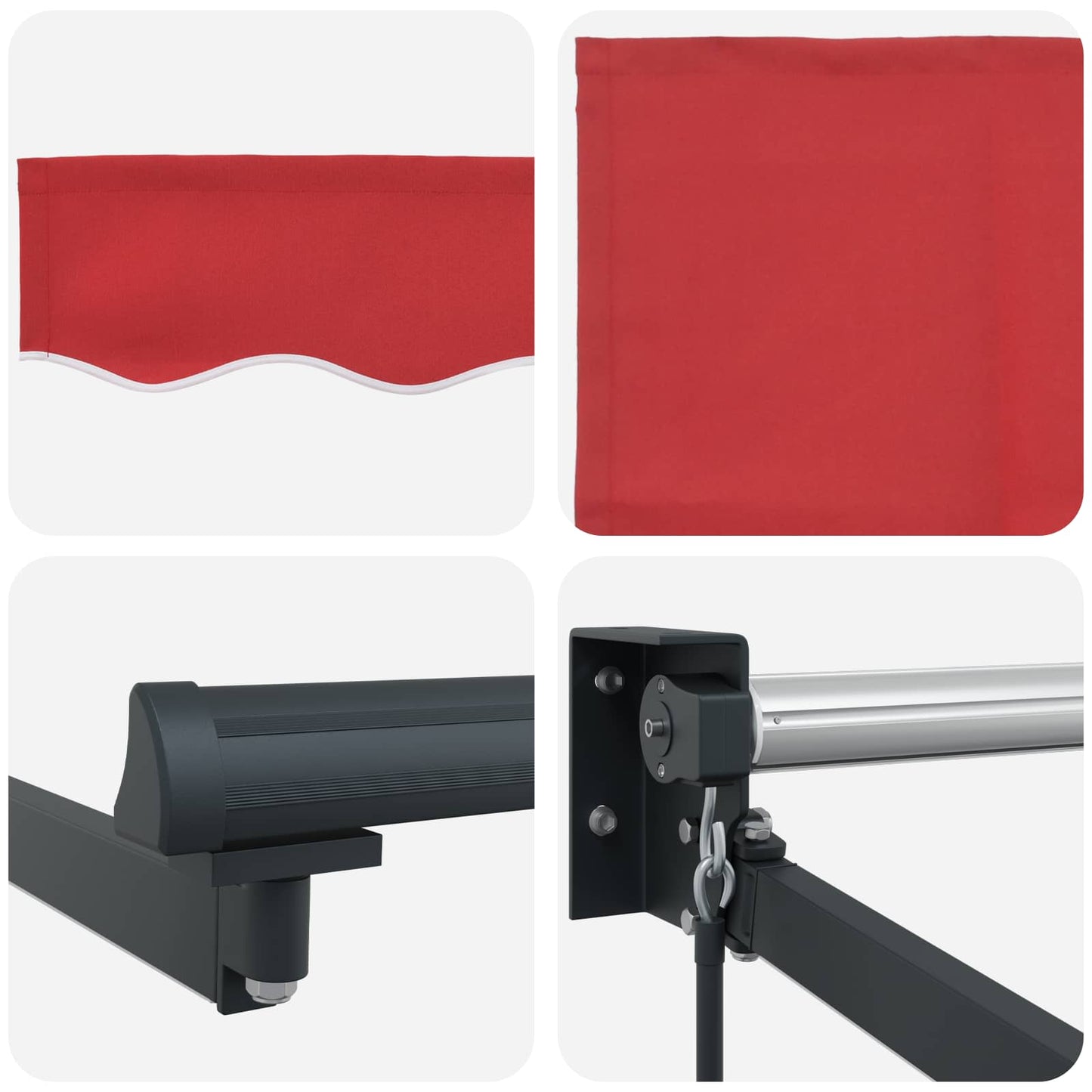 vidaXL Manual Retractable Awning with LEDs 3 x 2.5 m