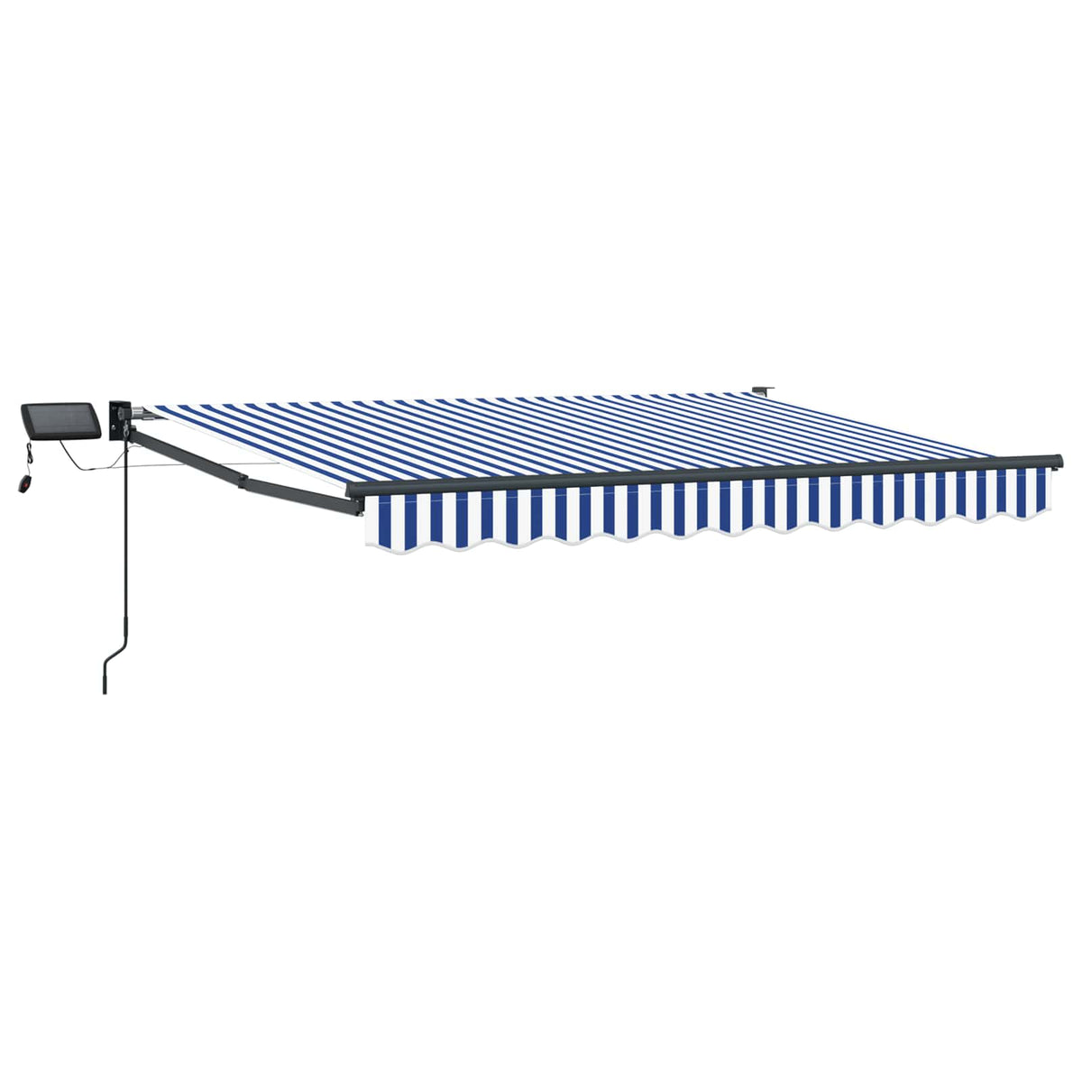 vidaXL Manual Retractable Awning with LEDs 3.5 x 2.5 m