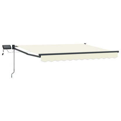 vidaXL Manual Retractable Awning with LEDs 3.5 x 2.5 m