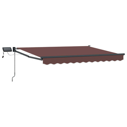 vidaXL Manual Retractable Awning with LEDs 3.5 x 2.5 m