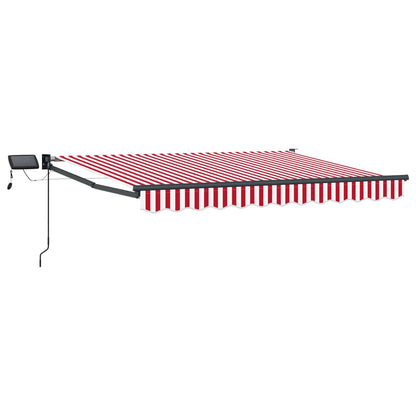 vidaXL Manual Retractable Awning with LEDs 3.5 x 2.5 m