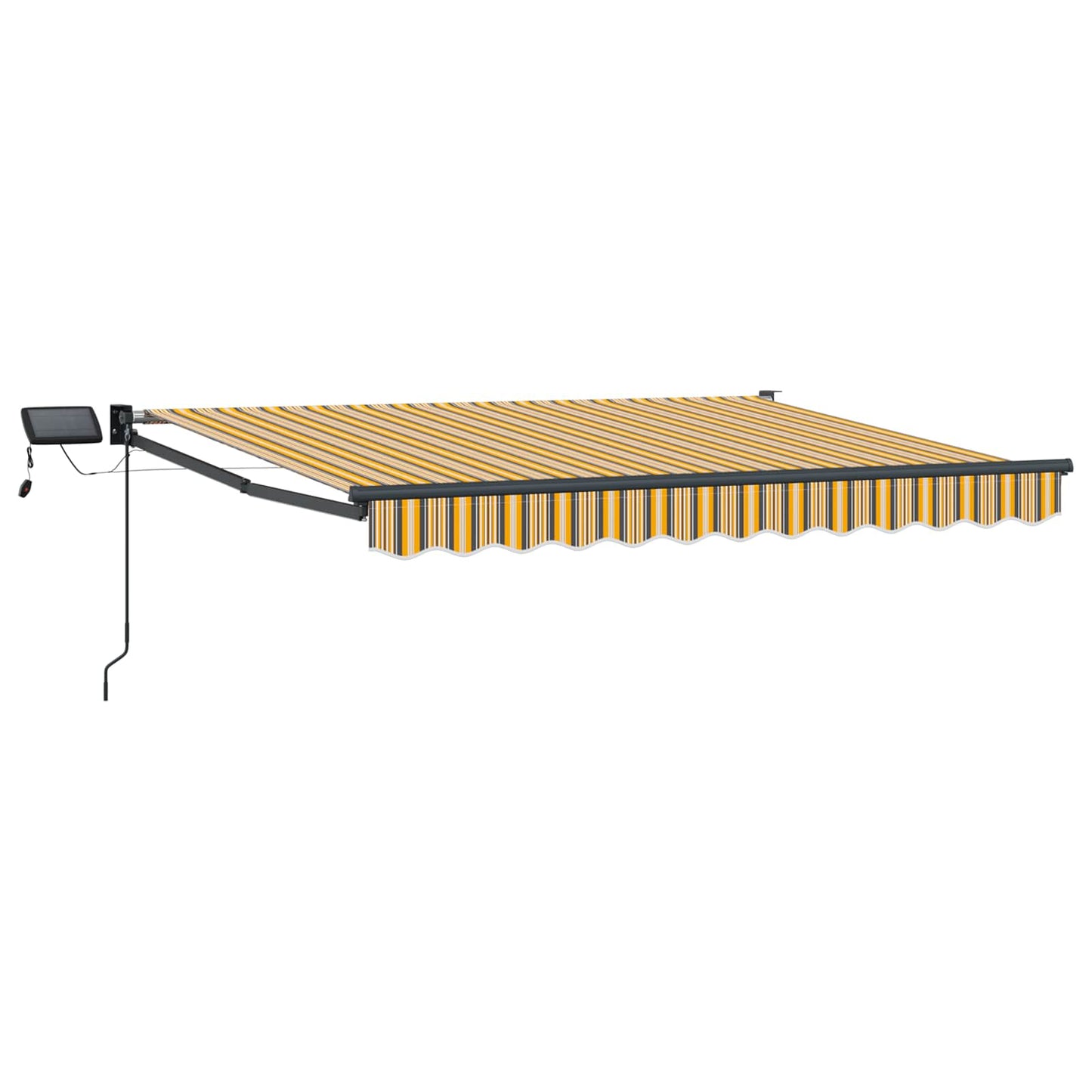 vidaXL Manual Retractable Awning with LEDs 3.5 x 2.5 m