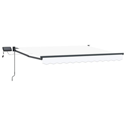 vidaXL Manual Retractable Awning with LEDs 3.5 x 2.5 m