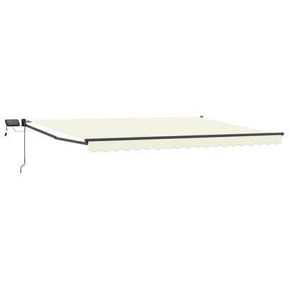 vidaXL Manual Retractable Awning with LEDs 4 x 3 m