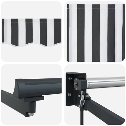 vidaXL Manual Retractable Awning with LEDs 4 x 3 m