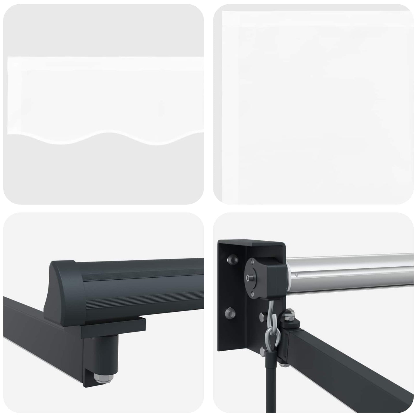 vidaXL Manual Retractable Awning with LEDs 4 x 3 m