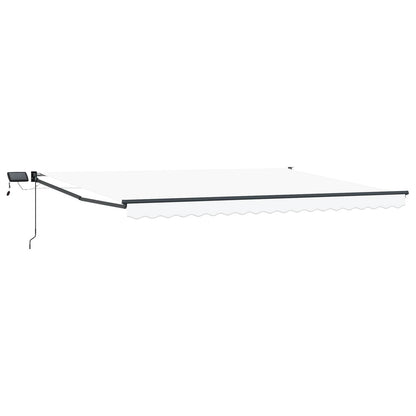vidaXL Manual Retractable Awning with LEDs 4 x 3 m