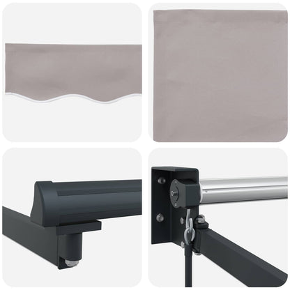 vidaXL Manual Retractable Awning with LEDs 4 x 3 m