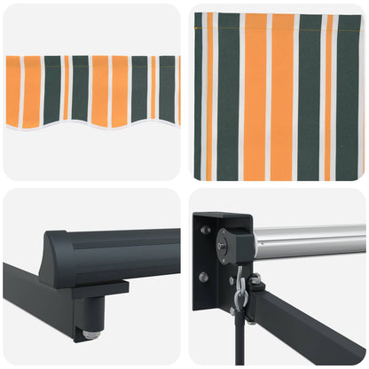 vidaXL Manual Retractable Awning with LEDs 4 x 3 m
