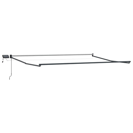 vidaXL Manual Retractable Awning with LEDs 4.5 x 3 m