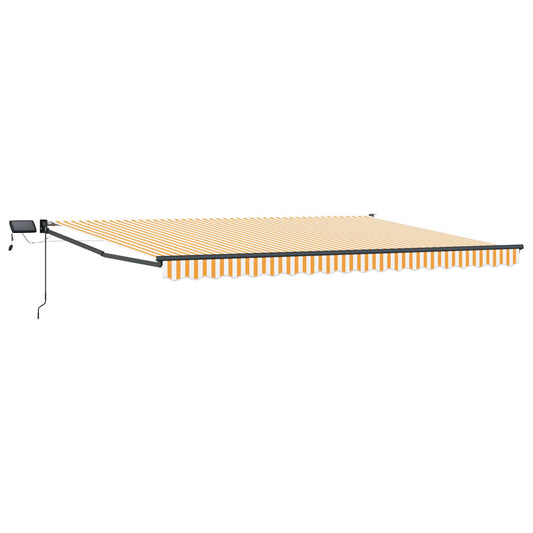 vidaXL Manual Retractable Awning with LEDs 4.5 x 3 m