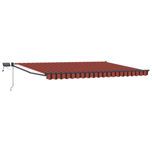 vidaXL Manual Retractable Awning with LEDs 4.5 x 3 m