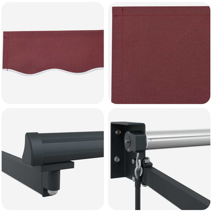 vidaXL Manual Retractable Awning with LEDs 4.5 x 3 m