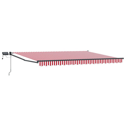 vidaXL Manual Retractable Awning with LEDs 4.5 x 3 m