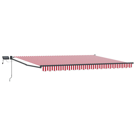 vidaXL Manual Retractable Awning with LEDs 4.5 x 3 m