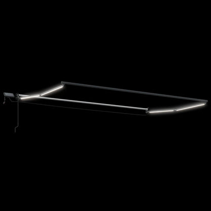vidaXL Manual Retractable Awning with LEDs 4.5 x 3 m