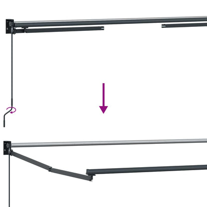 vidaXL Manual Retractable Awning with LEDs 4.5 x 3 m