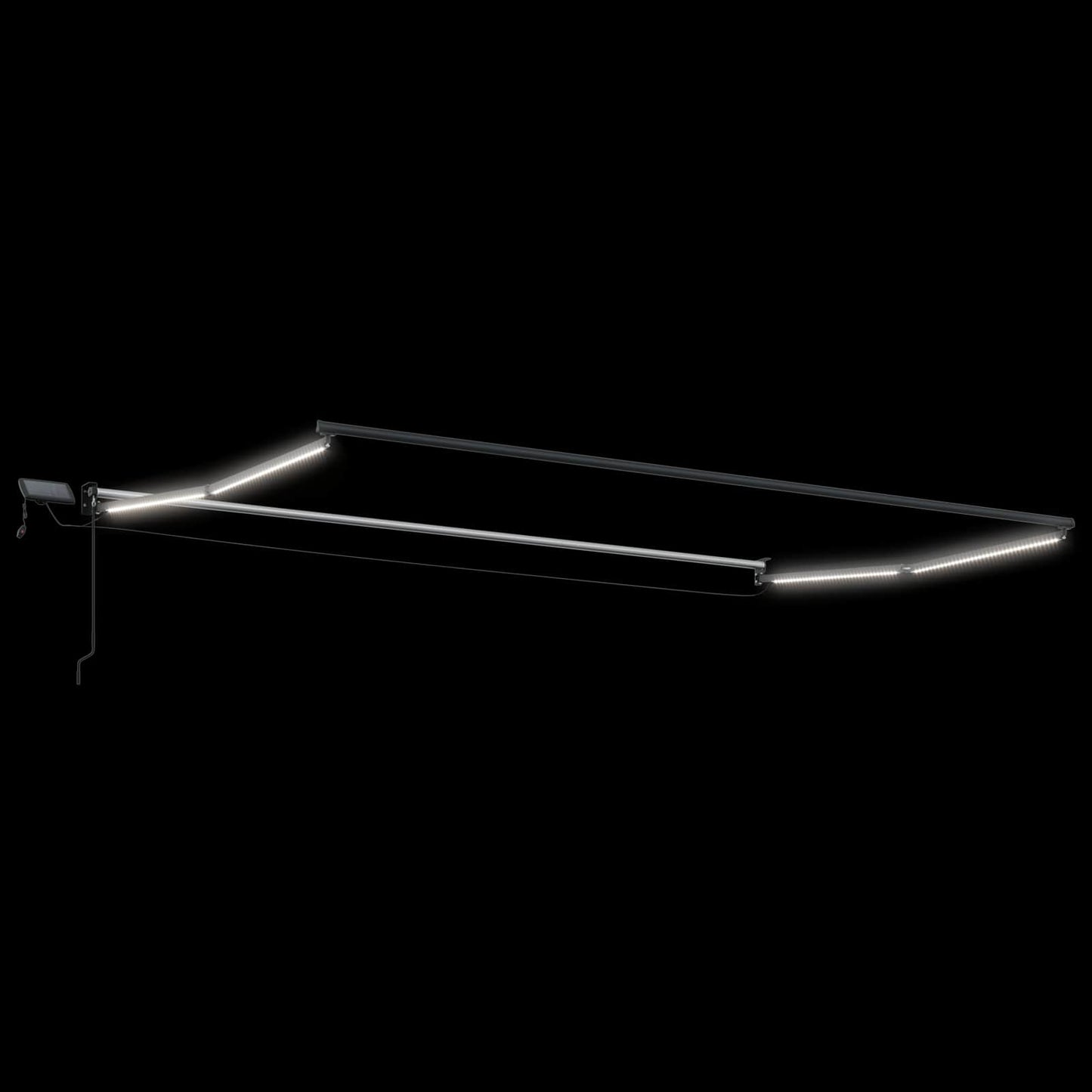 vidaXL Manual Retractable Awning with LEDs 4.5 x 3 m