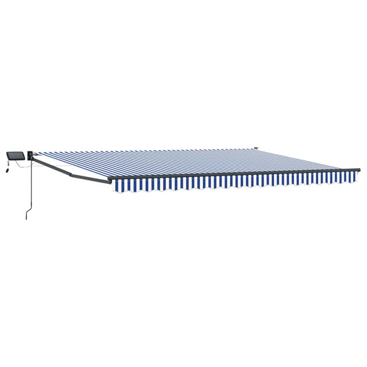 vidaXL Manual Retractable Awning with LEDs 5 x 3 m