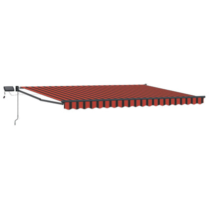 vidaXL Manual Retractable Awning with LEDs 5 x 3 m