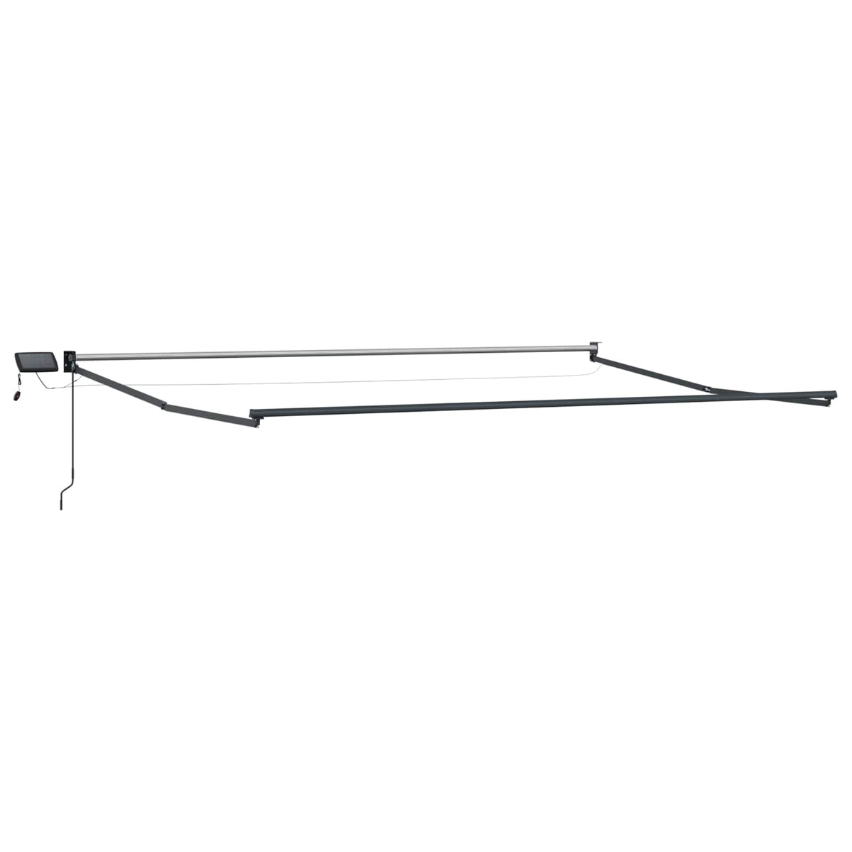 vidaXL Manual Retractable Awning with LEDs 5 x 3 m