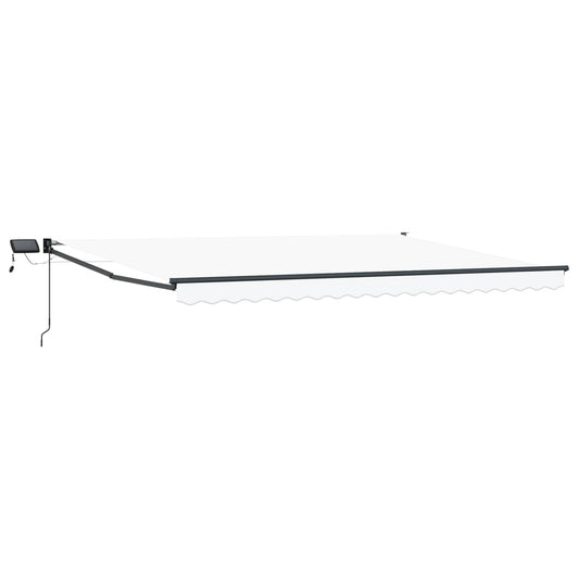 vidaXL Manual Retractable Awning with LEDs 5 x 3 m