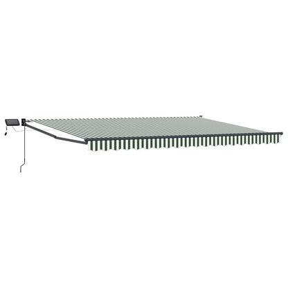 vidaXL Manual Retractable Awning with LEDs 5 x 3 m