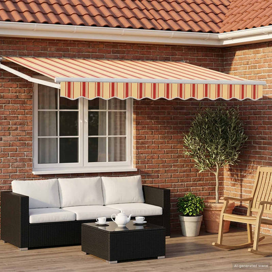 vidaXL Electric Retractable Awning Multicolour 2.5 x 2 m