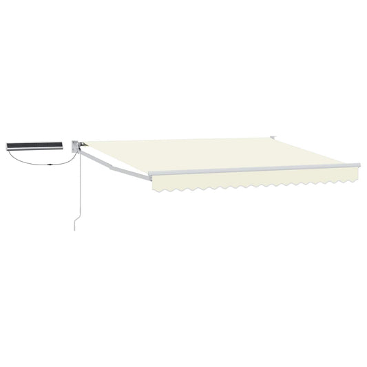 vidaXL Electric Retractable Awning Cream and White 3 x 2 m