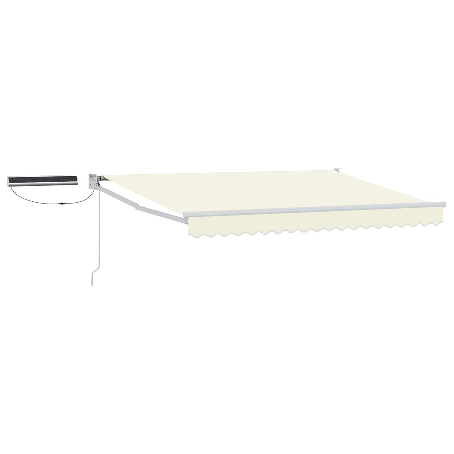 vidaXL Electric Retractable Awning Cream and White 3 x 2 m