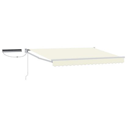 vidaXL Electric Retractable Awning Cream and White 3 x 2 m