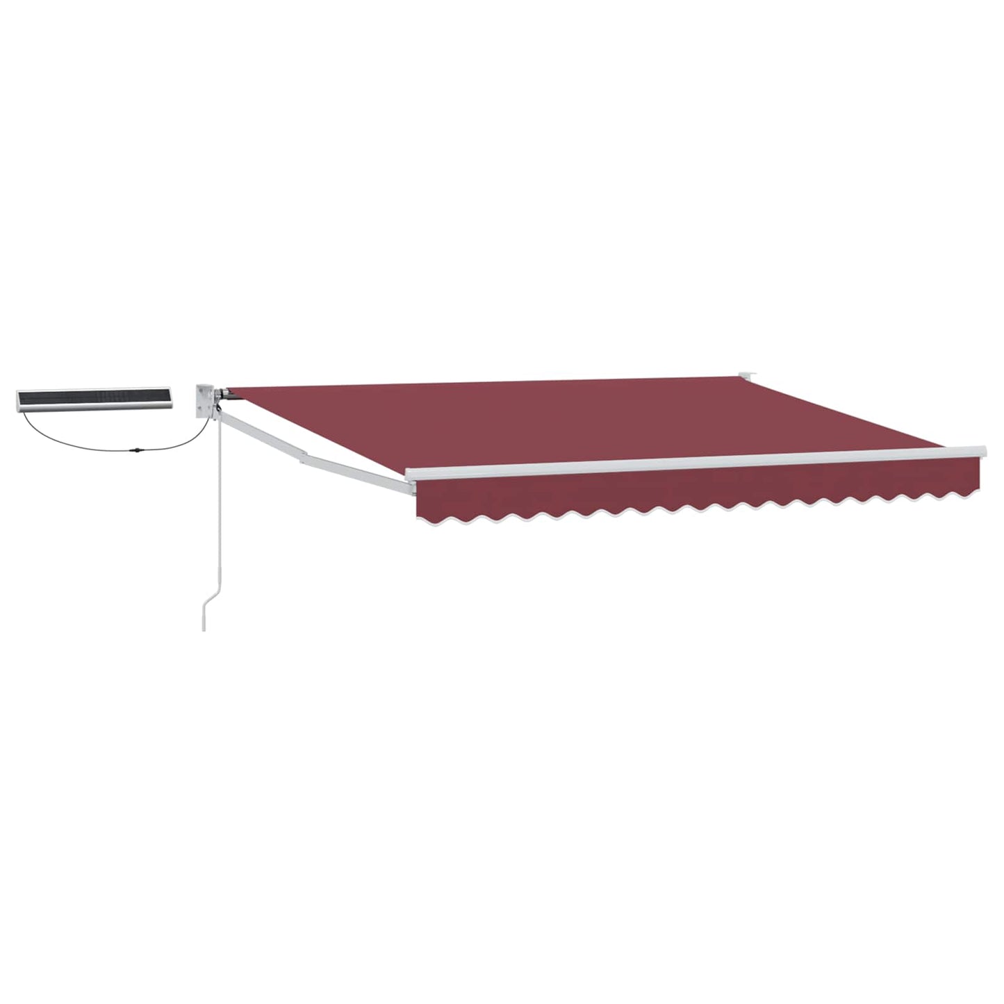 vidaXL Electric Retractable Awning Burgundy and White 3.5 x 2 m