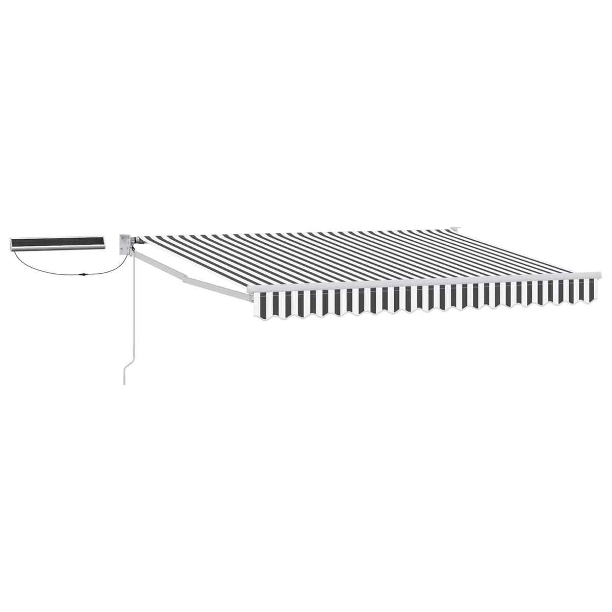 vidaXL Electric Retractable Awning Anthracite and White 3.5 x 2 m