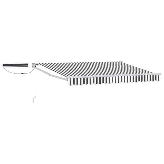vidaXL Electric Retractable Awning Anthracite and White 3.5 x 2 m