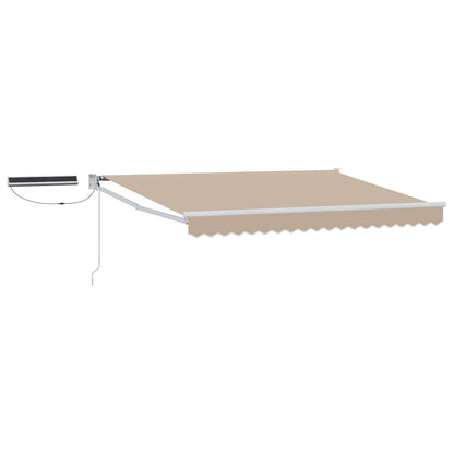 vidaXL Electric Retractable Awning Beige and White 3.5 x 2 m