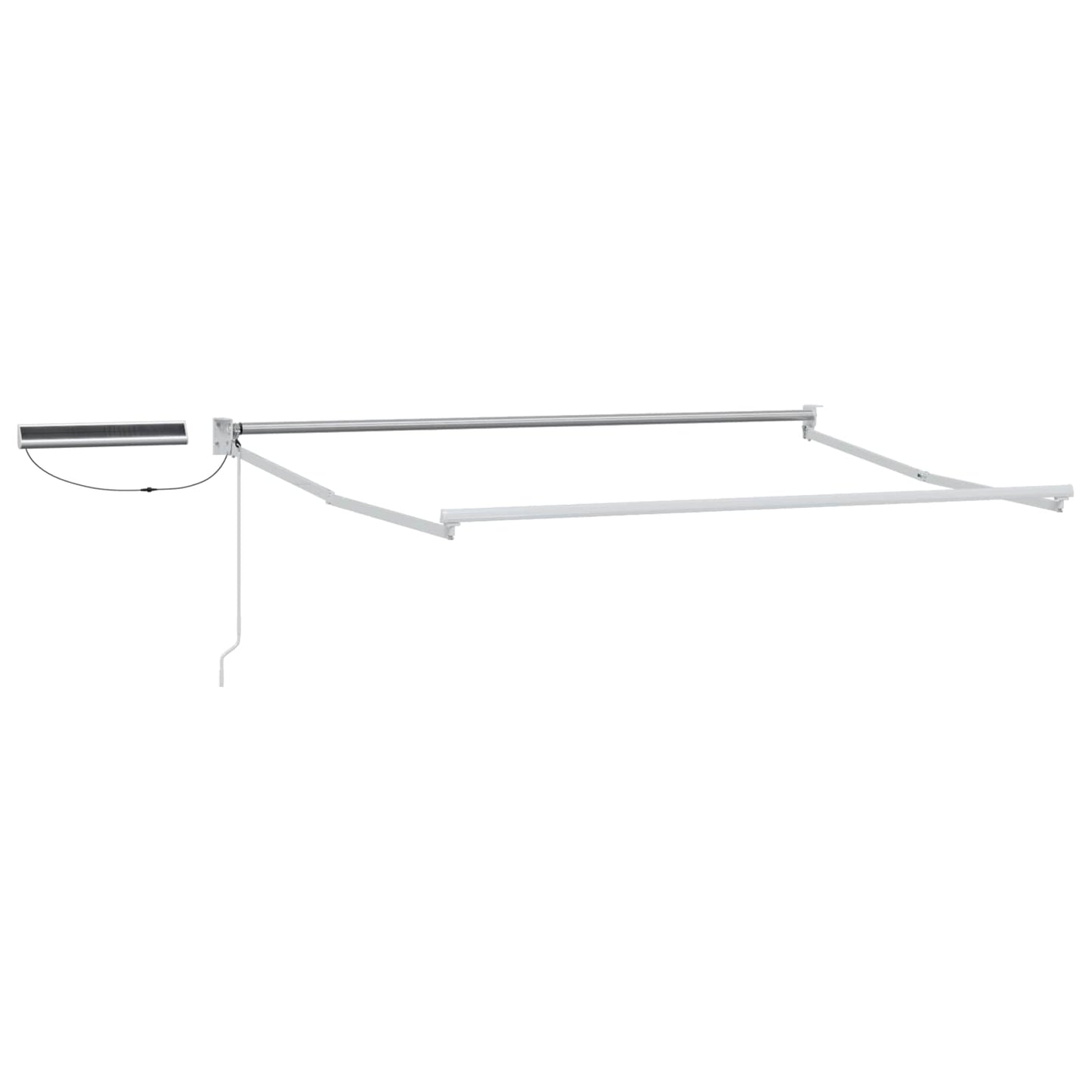 vidaXL Electric Retractable Awning Beige and White 3.5 x 2 m