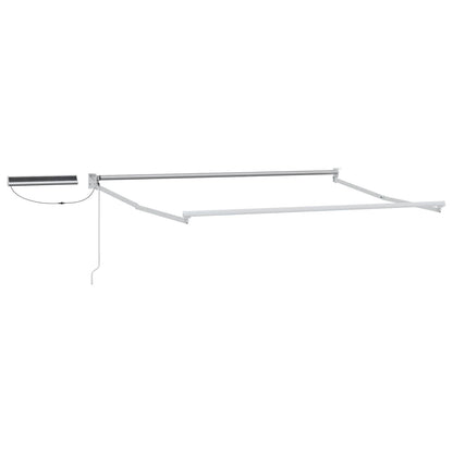 vidaXL Electric Retractable Awning Beige and White 3.5 x 2 m