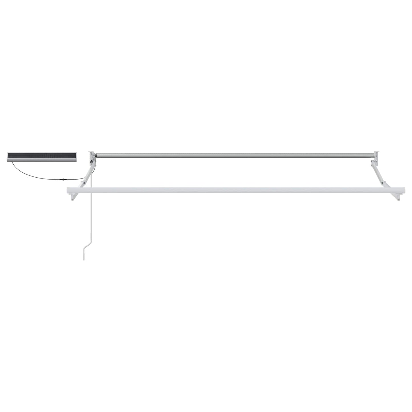 vidaXL Electric Retractable Awning Beige and White 3.5 x 2 m