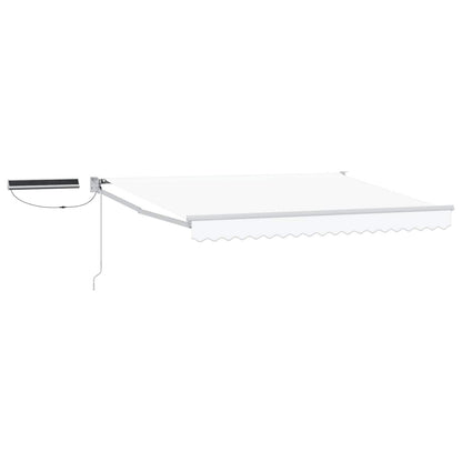 vidaXL Electric Retractable Awning White 3.5 x 2 m