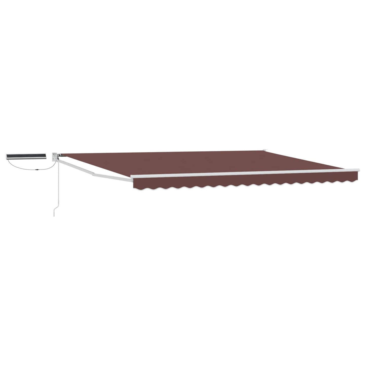 vidaXL Electric Retractable Awning Brown and White 4 x 2 m