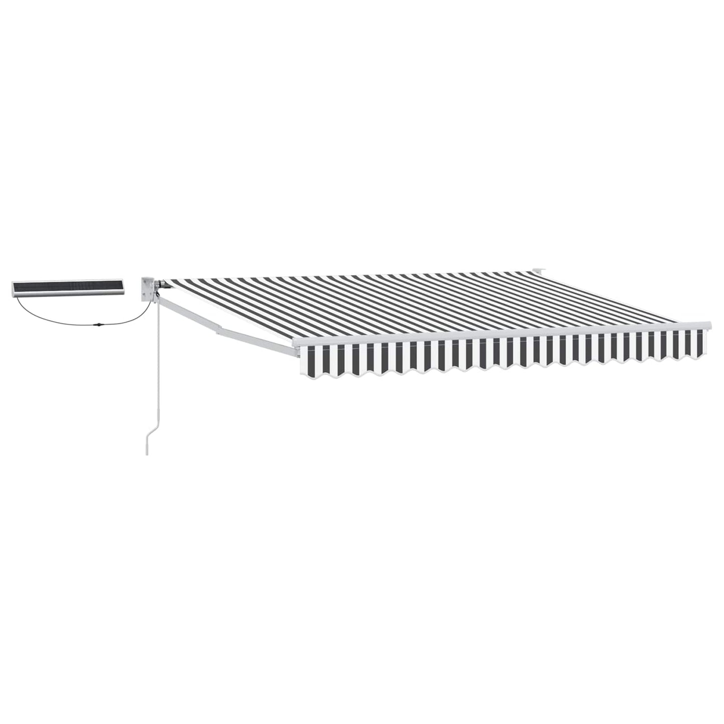 vidaXL Electric Retractable Awning Anthracite and White 3 x 2.5 m