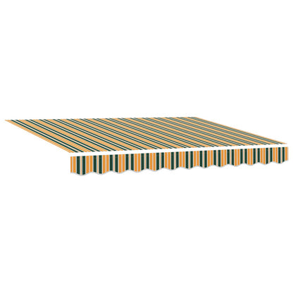 vidaXL Electric Retractable Awning Green, Yellow and White 3 x 2.5 m