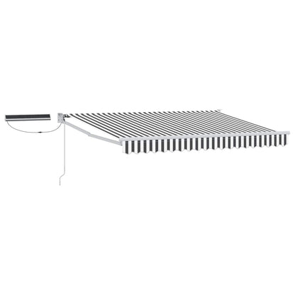 vidaXL Electric Retractable Awning Anthracite and White 3.5 x 2.5 m