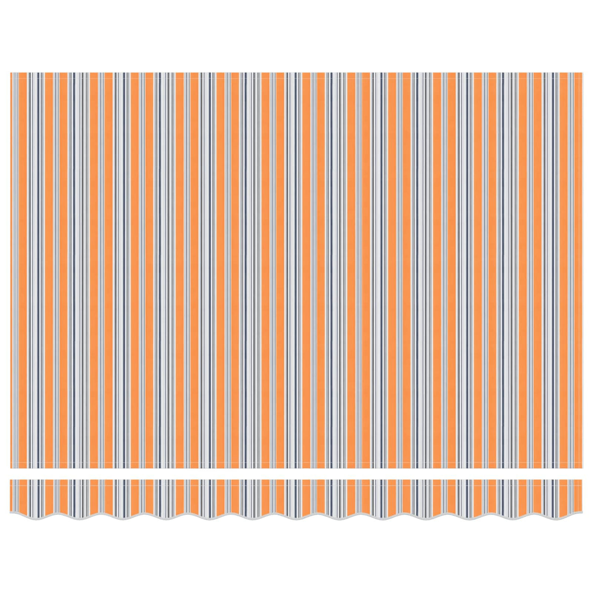 vidaXL Electric Retractable Awning Grey, Orange and White 3.5 x 2.5 m