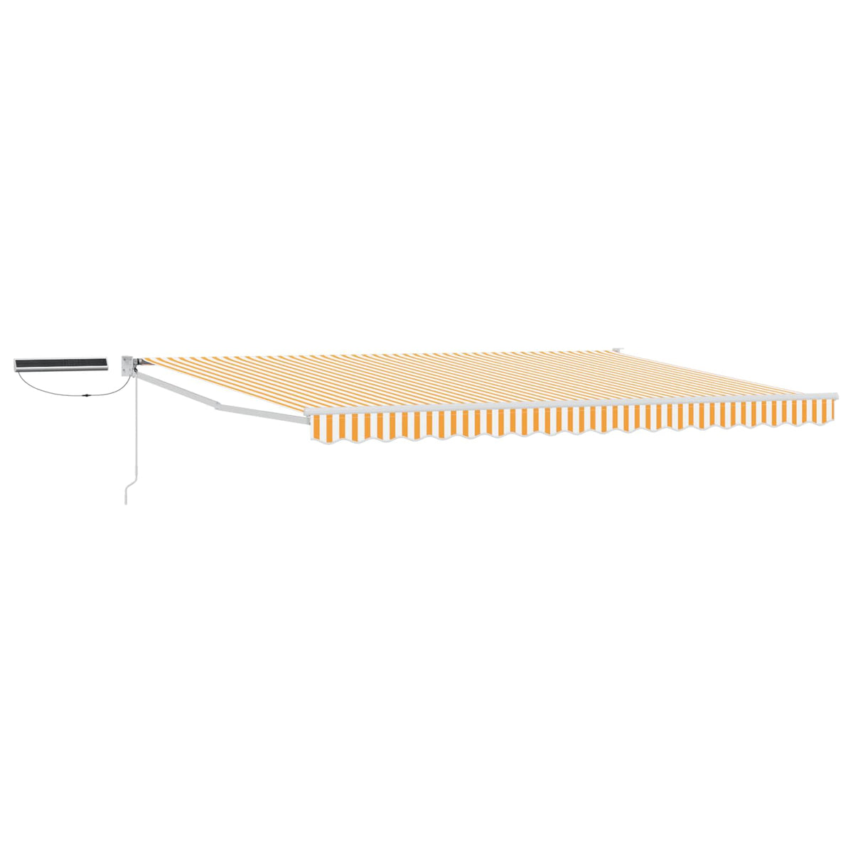 vidaXL Electric Retractable Awning Yellow and White 4 x 3 m