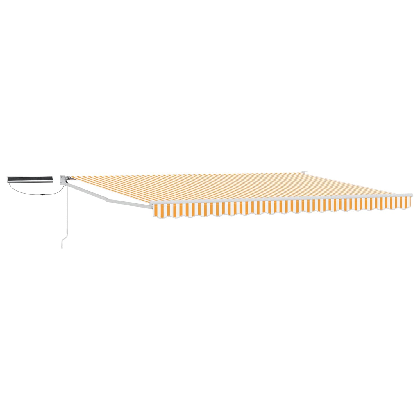 vidaXL Electric Retractable Awning Yellow and White 4 x 3 m